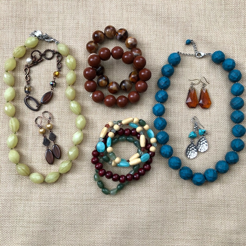 Group of Boho Vibe Beaded & Gemstone Jewelry